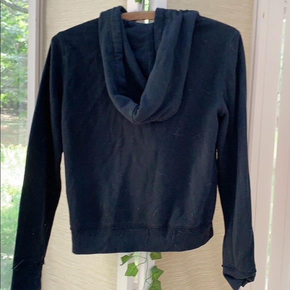 Aeropostale Black Sweatshirt, Black Front Zip Hoodie, Athleisure, Sportswear - Picture 8 of 9